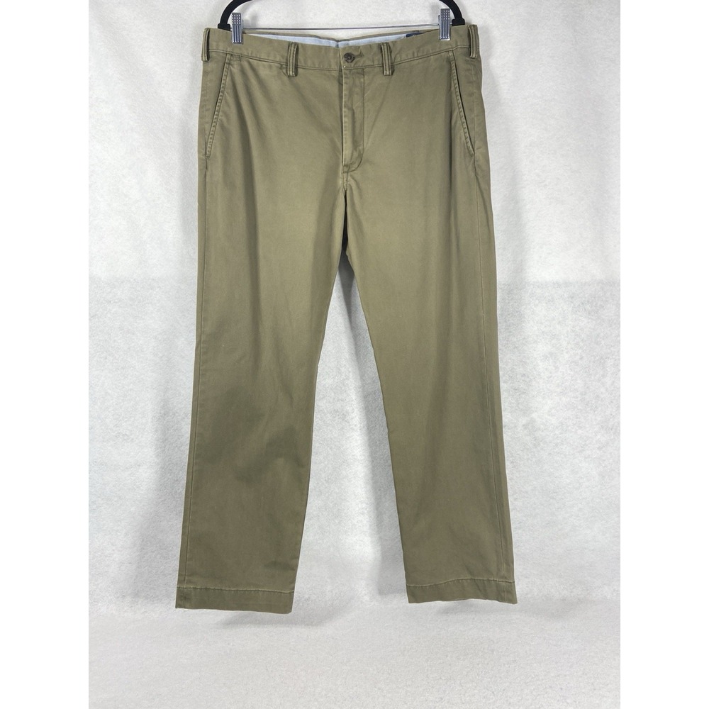 Polo Ralph Lauren Pants Mens 36x30 Green The Polo Chino Straight Stretch